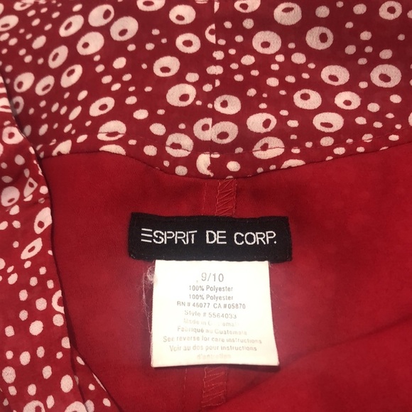 Esprit de Corp printed red dress - size 9/10 - Picture 5 of 5
